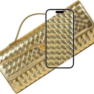 Woven Clutch Purses for Women, Evening Bag Handbag Vegan Leather women's burgund